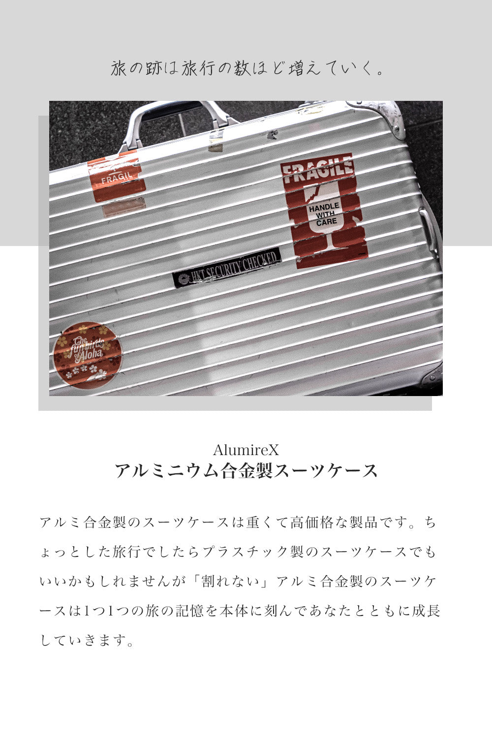 【決算SALE!】フルアルミスーツケース Lサイズ(1週間以上対応) | 30003