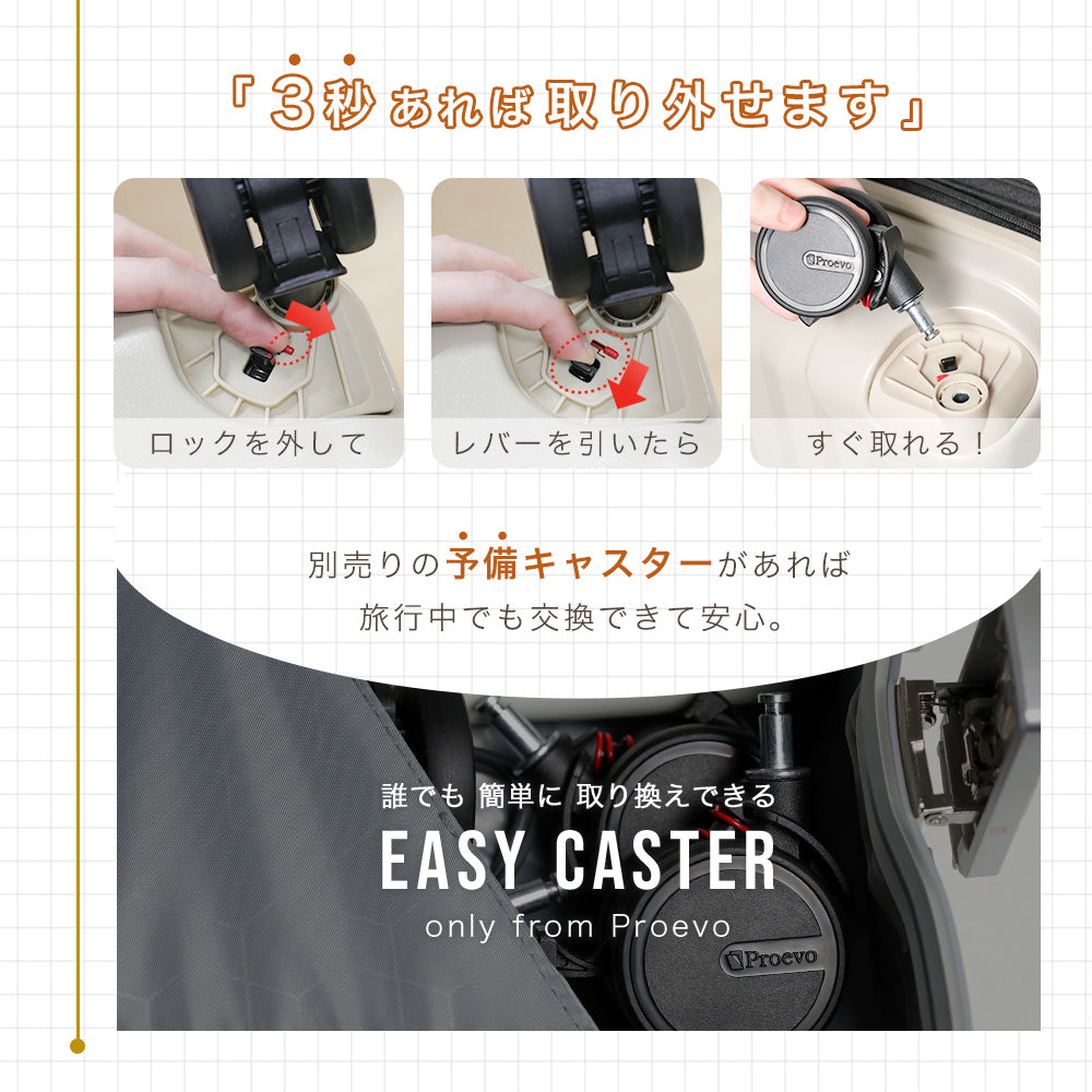 公式】プロエボ フロントオープン スーツケース Sサイズ 34L 機内