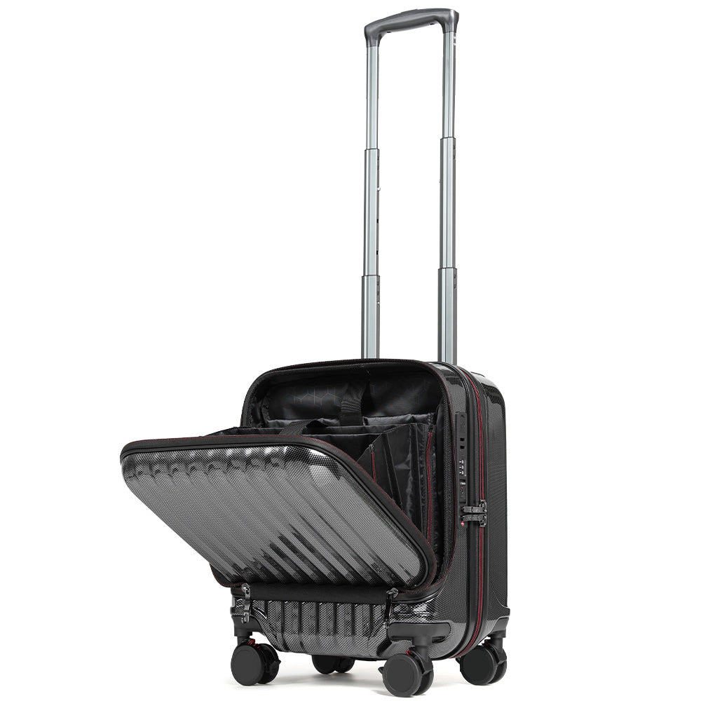 Proevo フロントオープン スーツケース スクエア SSサイズ 34L 機内持ち込み Proevo