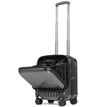 Proevo フロントオープン スーツケース スクエア SSサイズ 34L 機内持ち込み Proevo