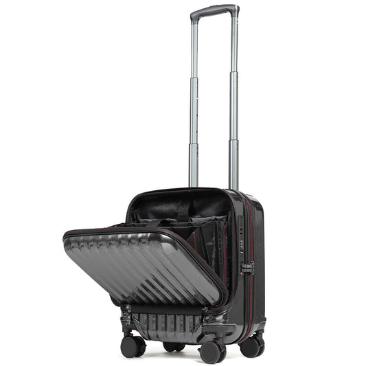 Proevo フロントオープン スーツケース スクエア SSサイズ 34L 機内持ち込み Proevo