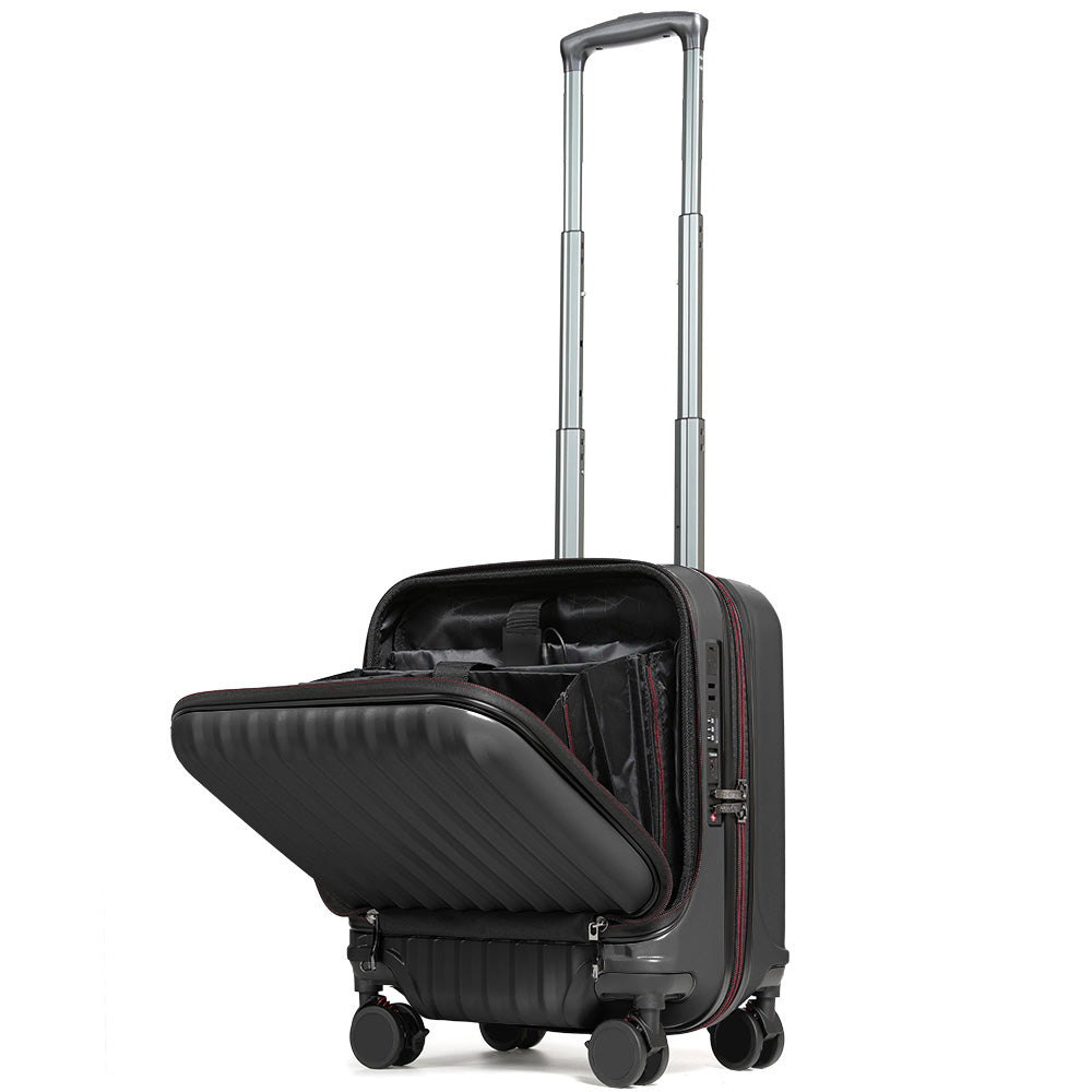 Proevo フロントオープン スーツケース スクエア SSサイズ 34L 機内持ち込み Proevo