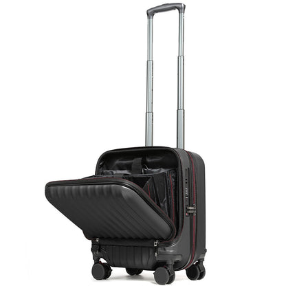 Proevo フロントオープン スーツケース スクエア SSサイズ 34L 機内持ち込み Proevo