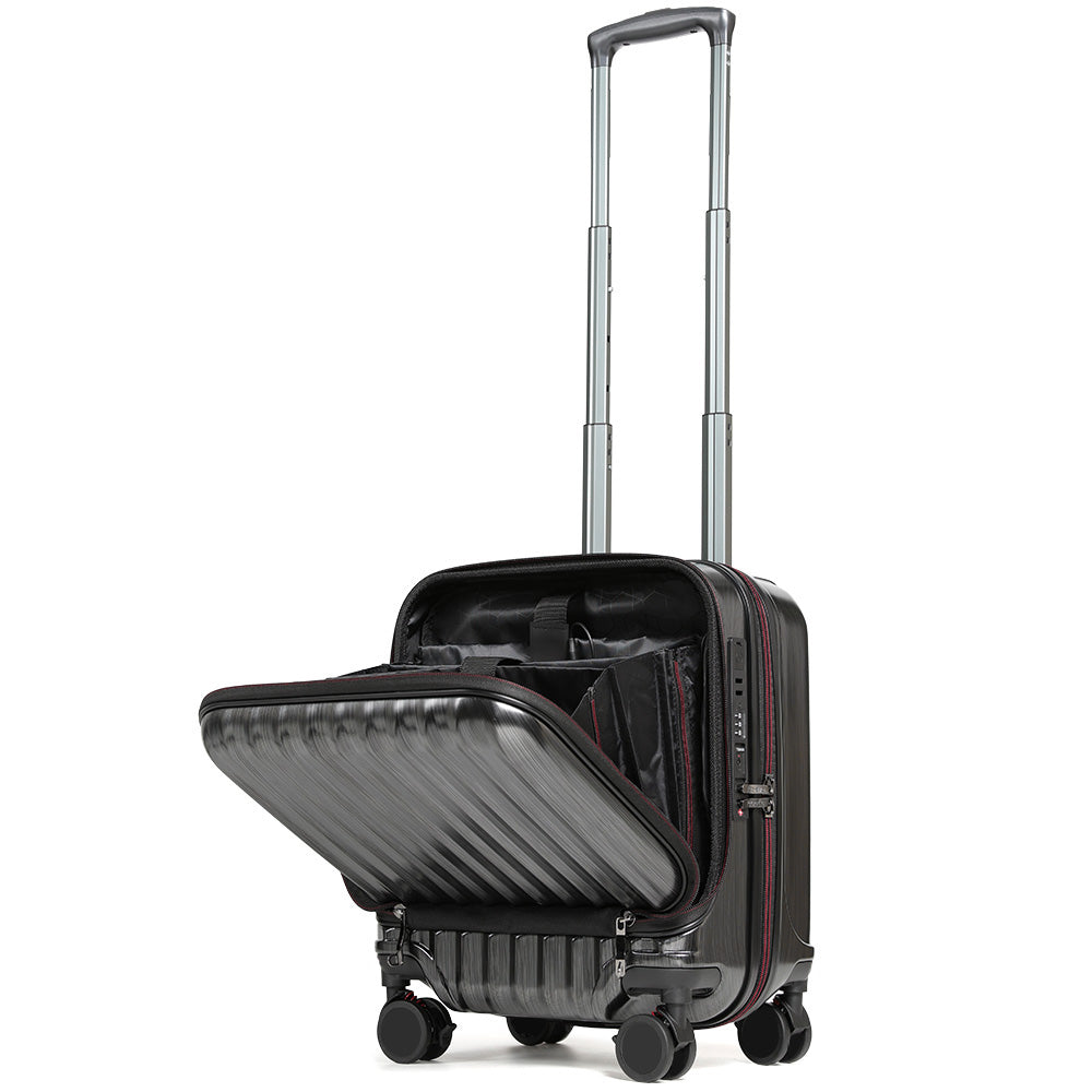 Proevo フロントオープン スーツケース スクエア SSサイズ 34L 機内持ち込み Proevo