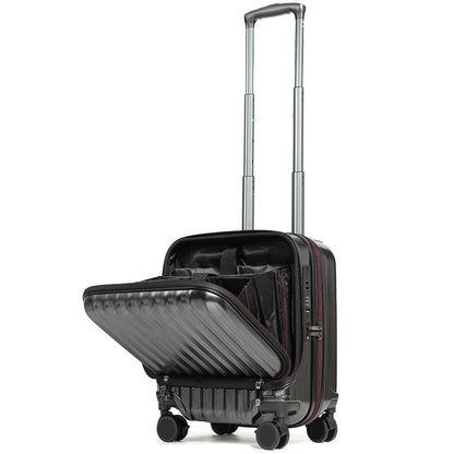 Proevo フロントオープン スーツケース スクエア SSサイズ 34L 機内持ち込み Proevo