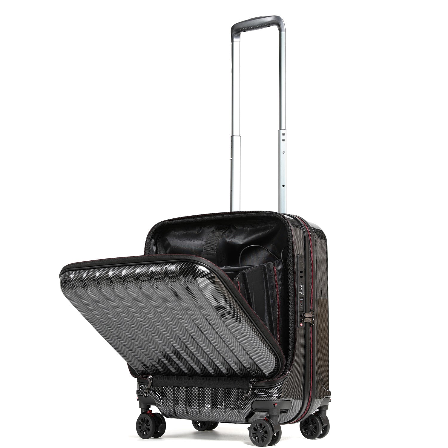 Proevo プロエボ スーツケース フロントオープン Sサイズ 37L 機内持ち込み スクエア Proevo