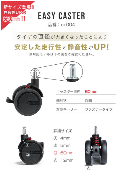 Proevo EASY CASTER (交換用キャスター) | ec001/ec002/ec003/ec004