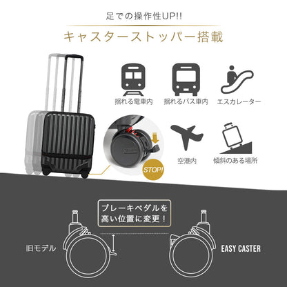 Proevo フロントオープン スーツケース スクエア S-MAXサイズ 40L 機内持ち込み Proevo