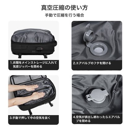 AiRLess 真空圧縮機能内蔵バックパック | bp0002