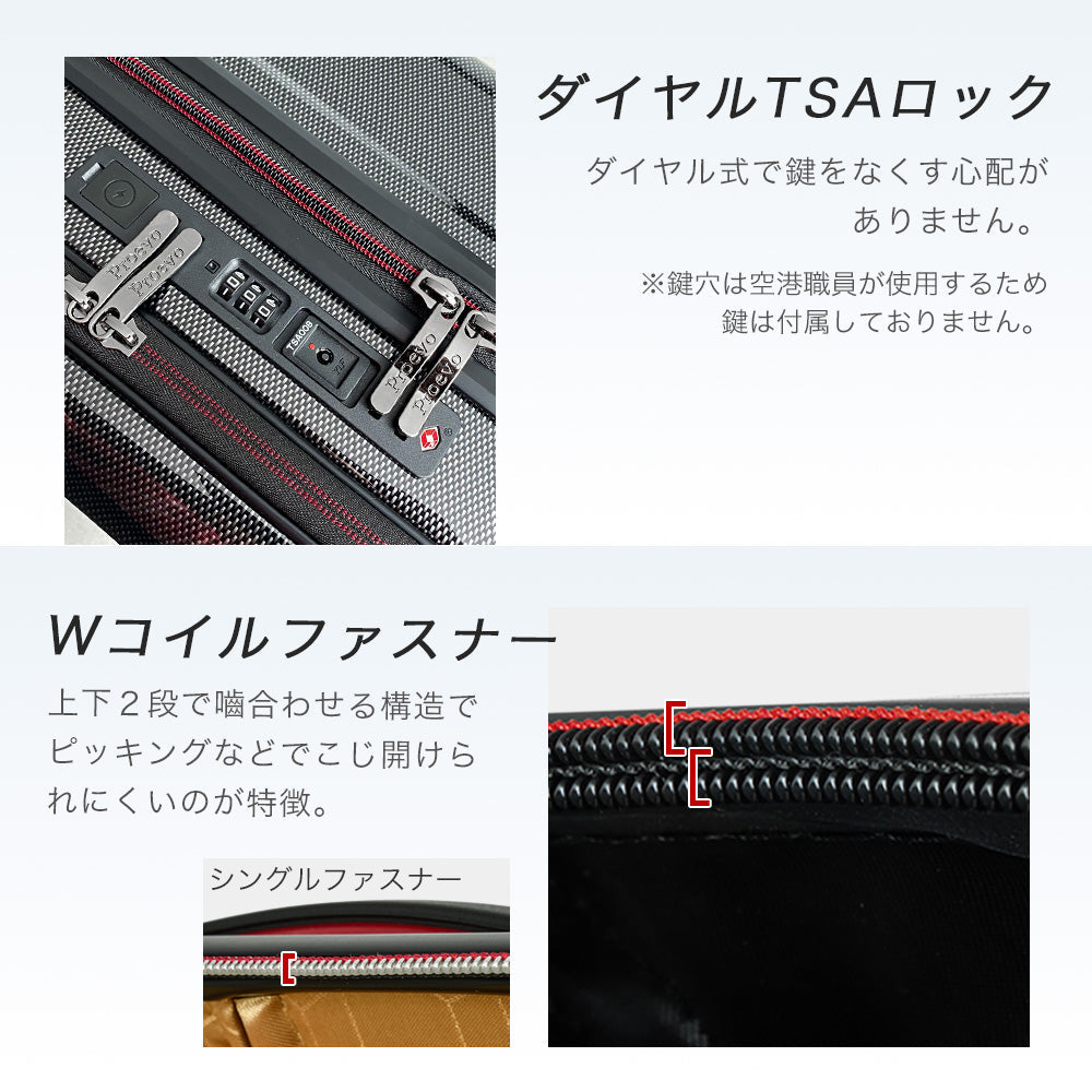 Proevo フロントオープン スーツケース スクエア S-MAXサイズ 40L 機内持ち込み Proevo