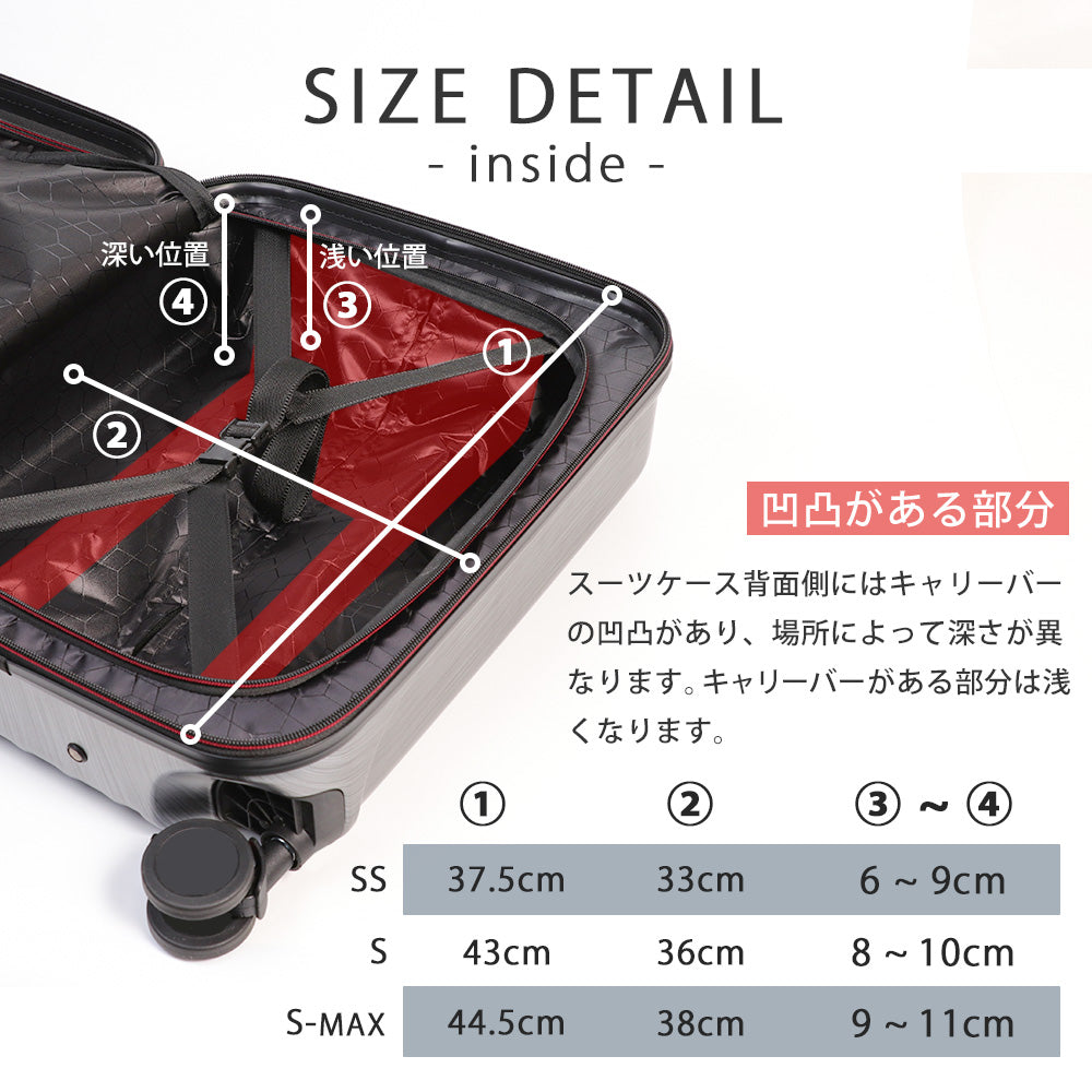 Proevo フロントオープン スーツケース スクエア S-MAXサイズ 40L 機内持ち込み Proevo