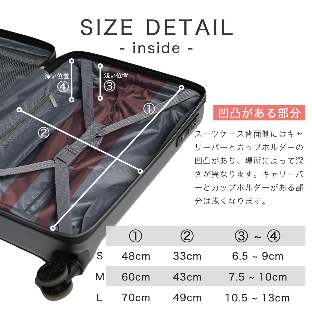 【公式ショップ限定早期予約特典あり！】超軽量ファスナーキャリー Mサイズ(3～5泊対応) | 13002S-W