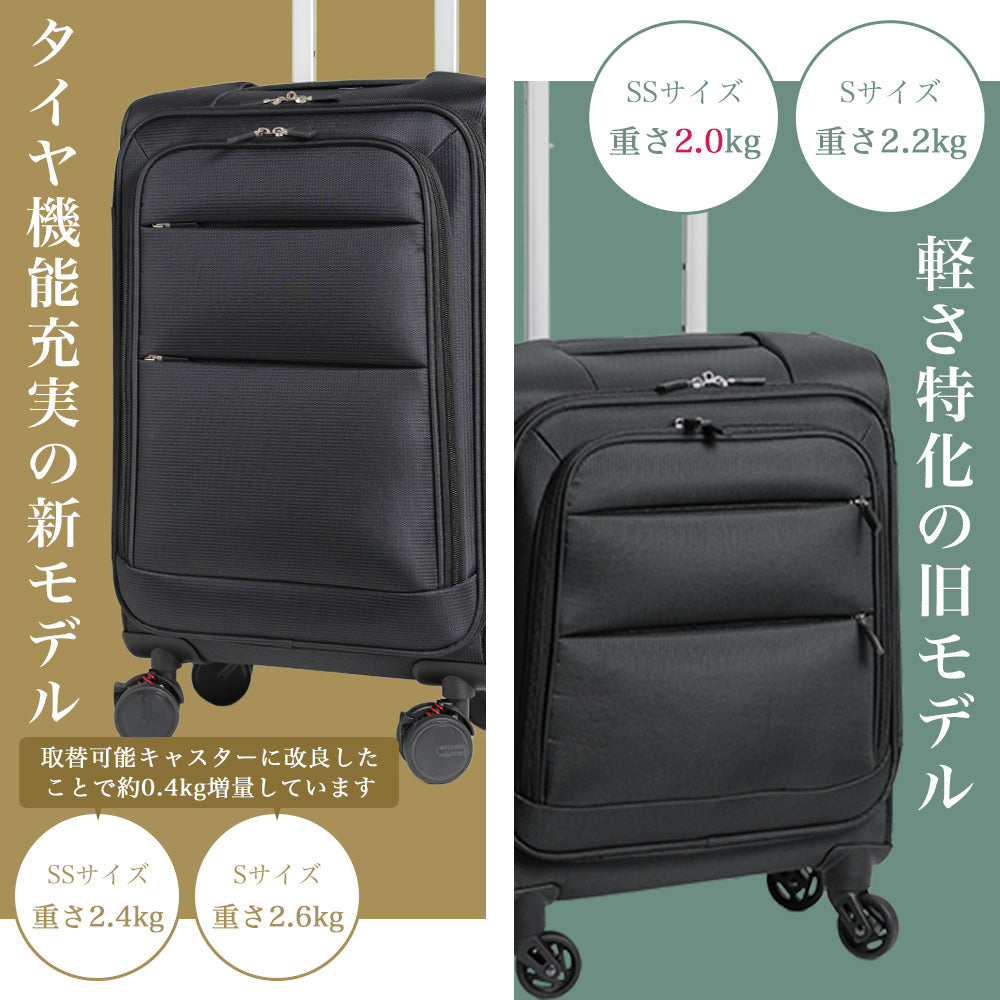 【公式ショップ限定早期予約特典あり！】超軽量 ソフトキャリー SSサイズ(1～2泊対応) | 20039E