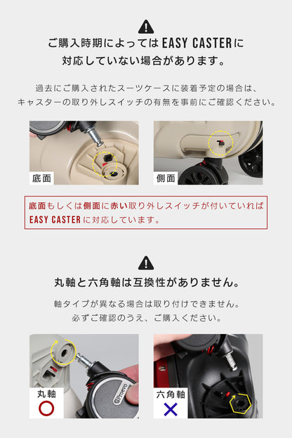 【丸軸】Proevo EASY CASTER (交換用キャスター) | ec001/ec004