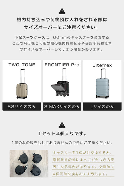 【丸軸】Proevo EASY CASTER (交換用キャスター) | ec001/ec004