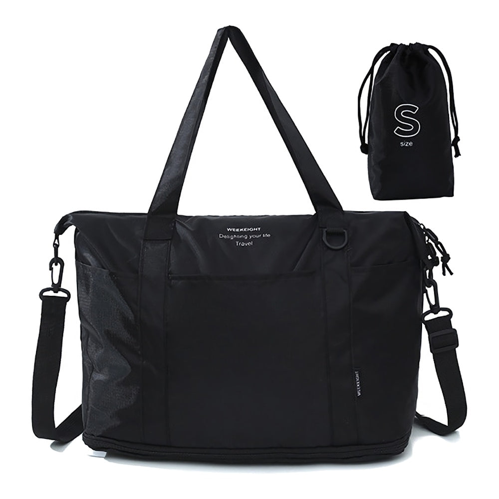畳めるコンパクトバッグ 拡張可能 手持ち＆ショルダー2Way ファスナー開閉 | BAG-9