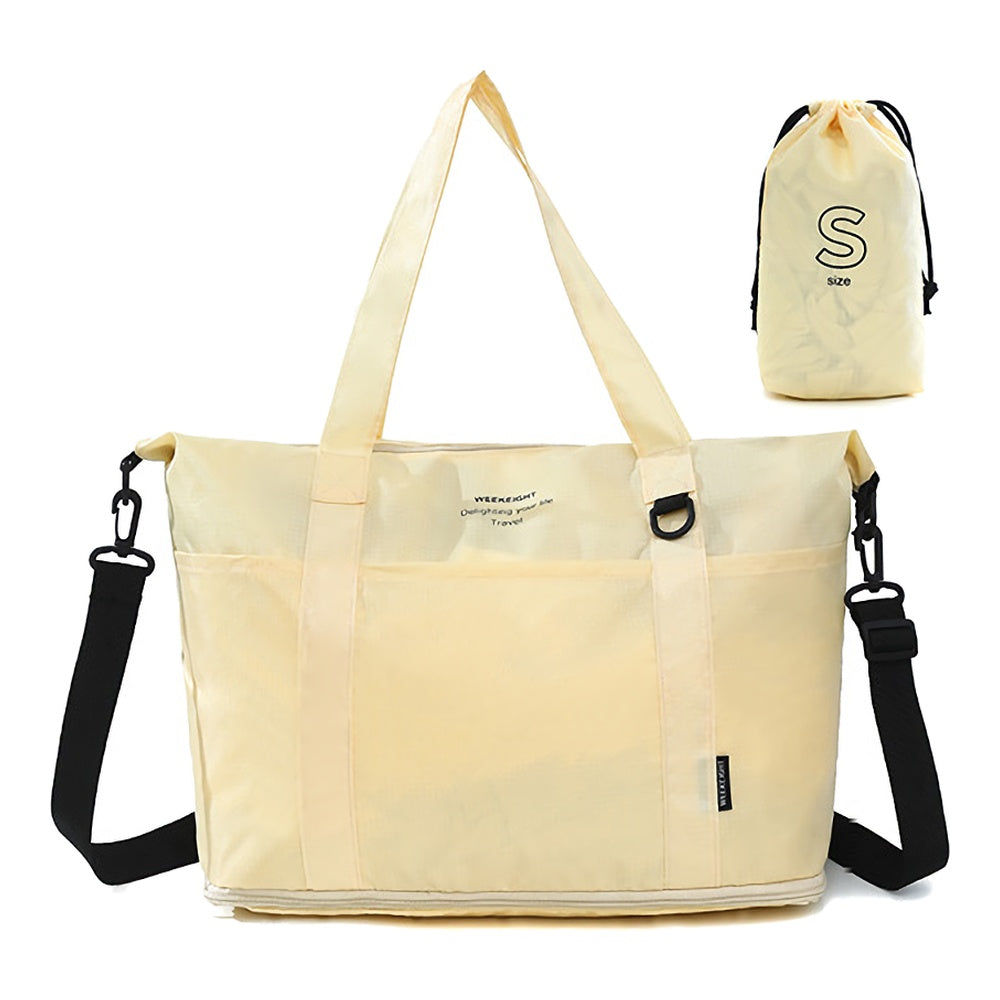畳めるコンパクトバッグ 拡張可能 手持ち＆ショルダー2Way ファスナー開閉 | BAG-9