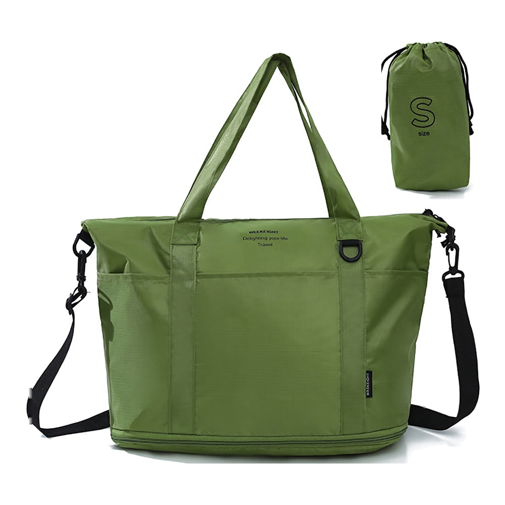 畳めるコンパクトバッグ 拡張可能 手持ち＆ショルダー2Way ファスナー開閉 | BAG-9