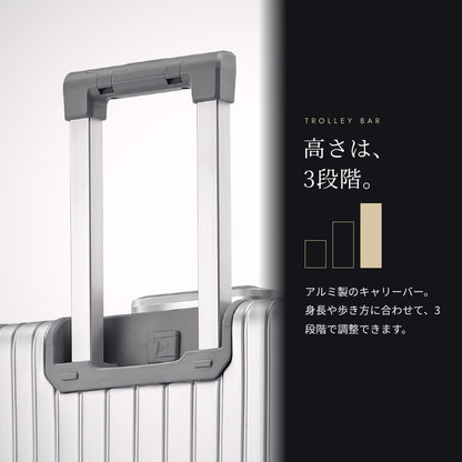 【アウトレット品】 Proevo ALUMINUM CARRY Sサイズ(1～3泊対応) | tx2416